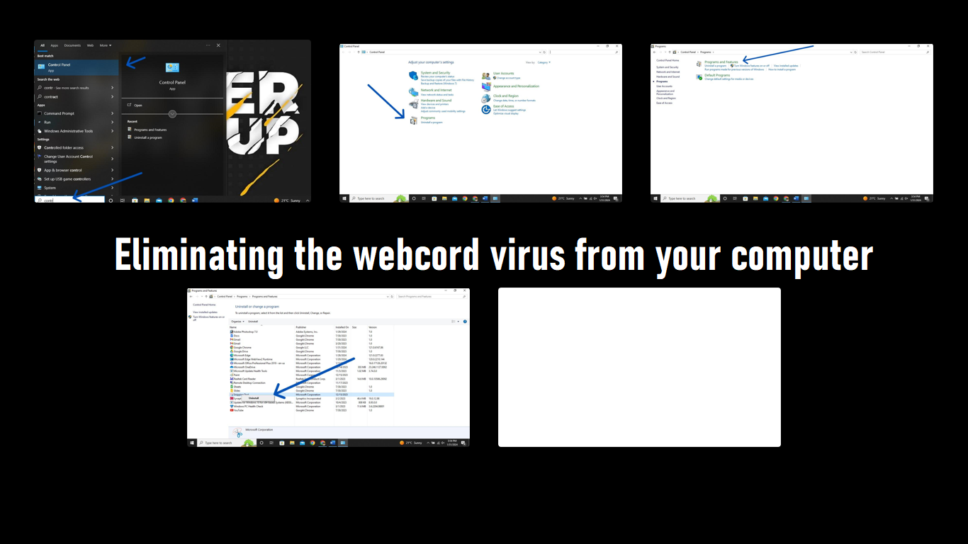 Eliminating the webcord virus from your computer
