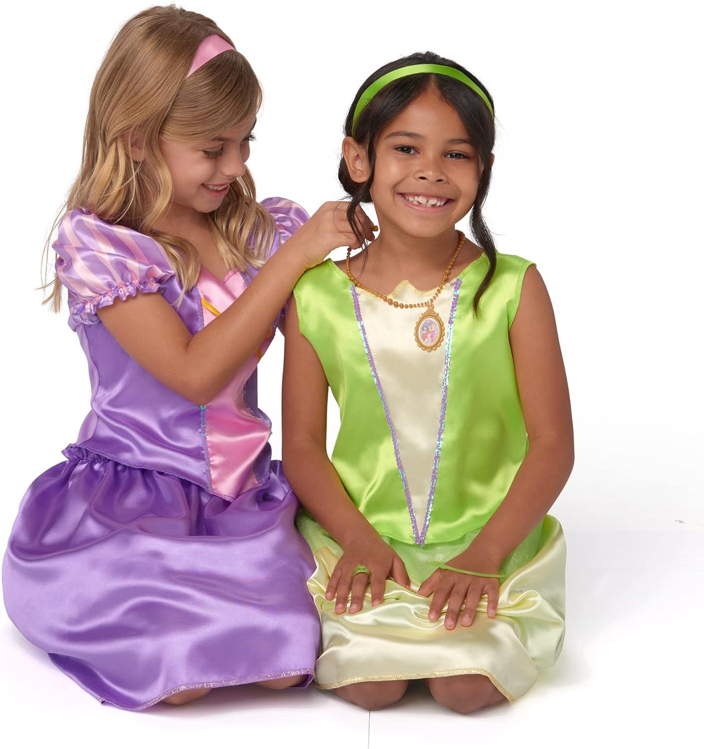 Disney Princess Rapunzel, Ariel, Tiana & Jasmine Girls Dress Collection Trunk Up 2024 Fashion Trend-2