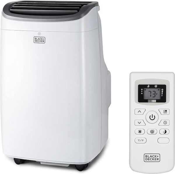 BLACK + DECKER 10,000 British Thermal Units Portable White Air Conditioner