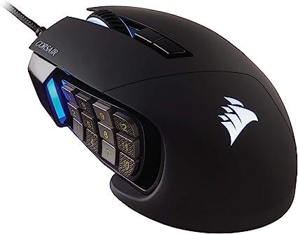 Corsair SCIMITAR RGB ELITE Black Gaming Mouse with 17 Progammable Buttons