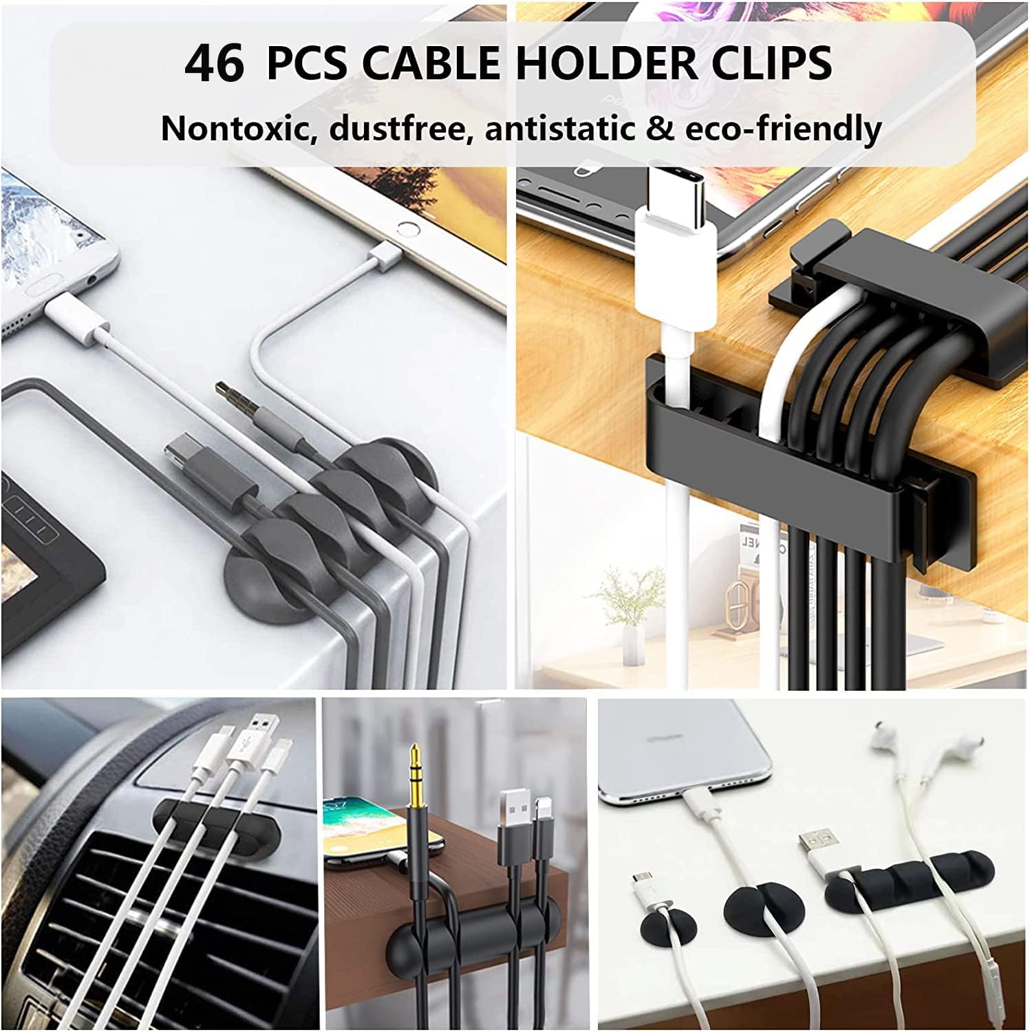 N NOROCME 192 PCS Cable Management Kit 4 Wire Organizer Sleeve-1
