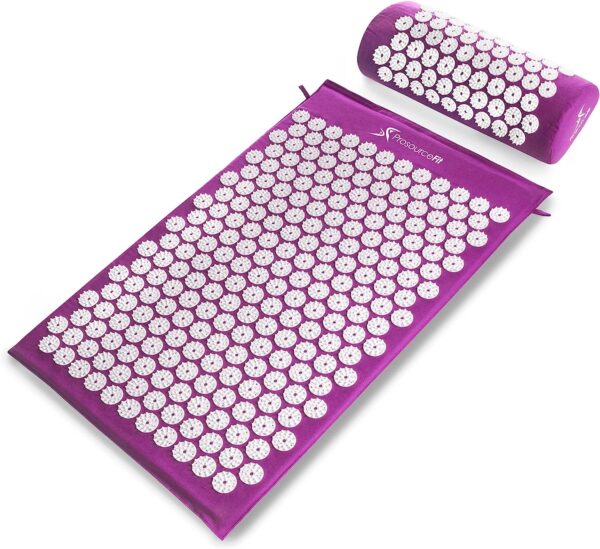 ProsourceFit Acupressure Mat and Pillow Set for Back/Neck Pain Relief and Muscle Relaxation